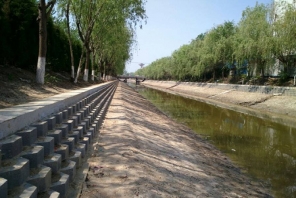 河道整治護(hù)坡磚實景